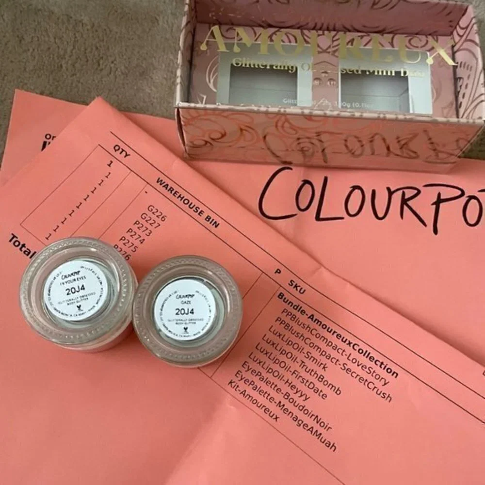 ColourPop AMOREAUX Glitterally Obsessed Mini Duo Gaze & In Your Eyes NIB